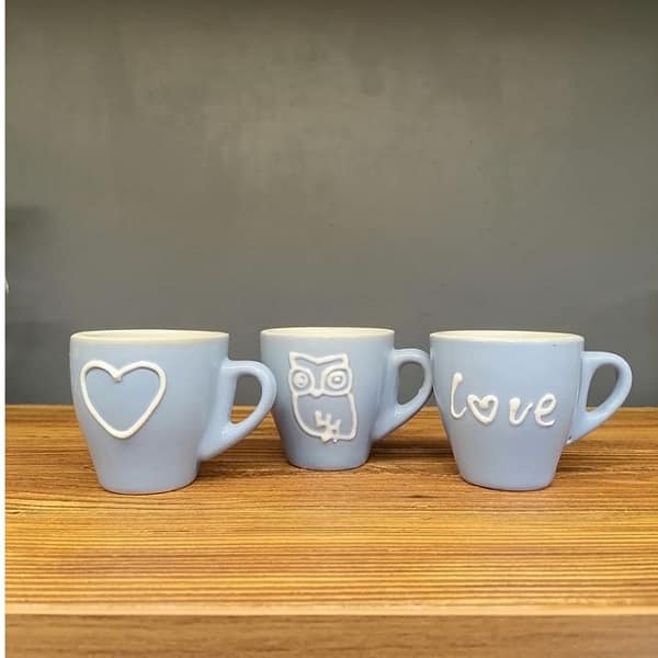 فنجان ساور مدل ۱۱۰۰۰۳ (رنگ آبی - دست ۶ عددی)