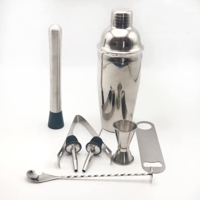 ست ۹ پارچه شیکر و اقلام همراه کد ۴۱۹۸ (۷۵۰ میلی لیتری - رنگ استیل)