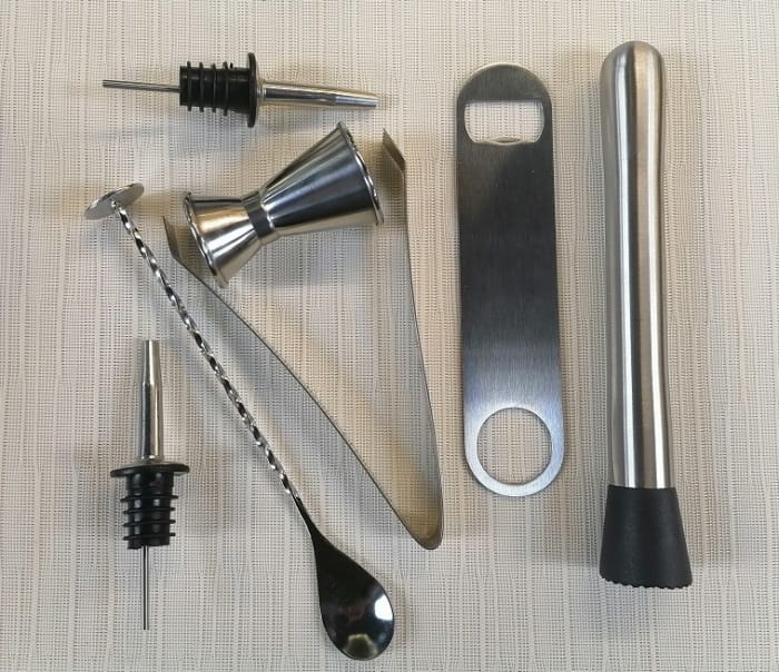 ست ۹ پارچه شیکر و اقلام همراه کد ۴۱۹۸ (۷۵۰ میلی لیتری - رنگ استیل)